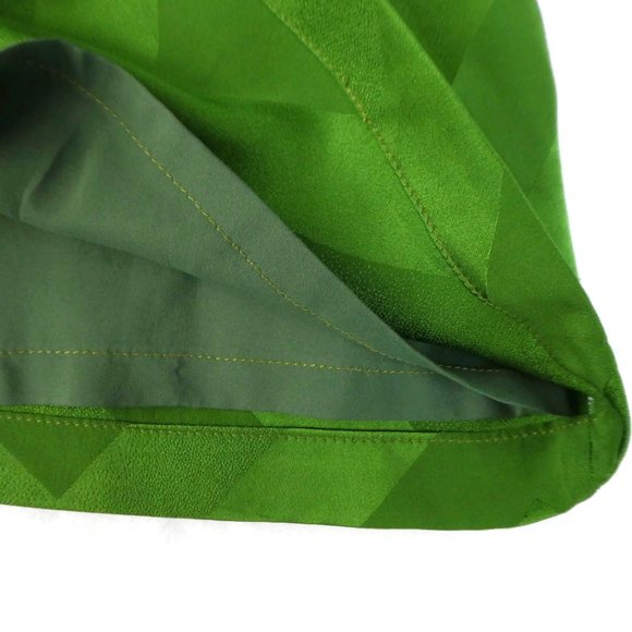 SiLK Mini Dress Addison Aritzia Embossed Satin Chevron Pleated Surplice Macrame - Picture 6 of 9